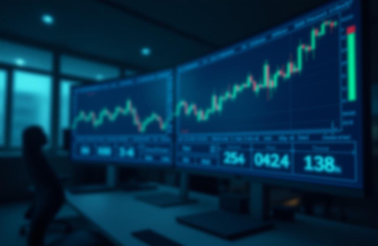Advanced trading dashboard showing real-time market data and charts
